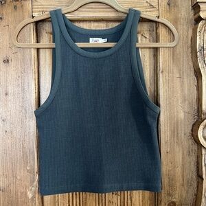 Women's Faherty Brand Ribbed Tank Top - altered/cropped to 20" length. Size M